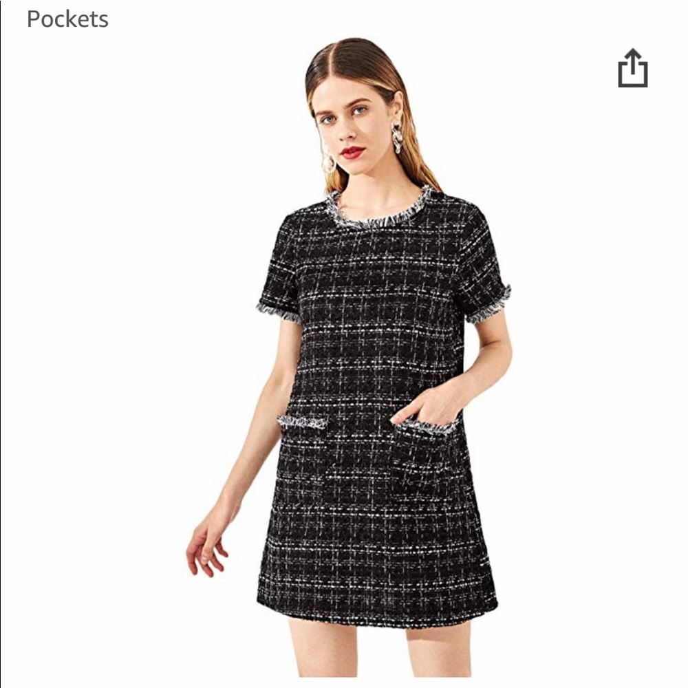 Black tweed dress